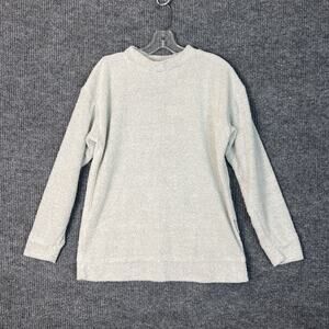 Wooly Threads Womens Pullover Textured Sweatshirt Size Medium Gray Casual Cozy
